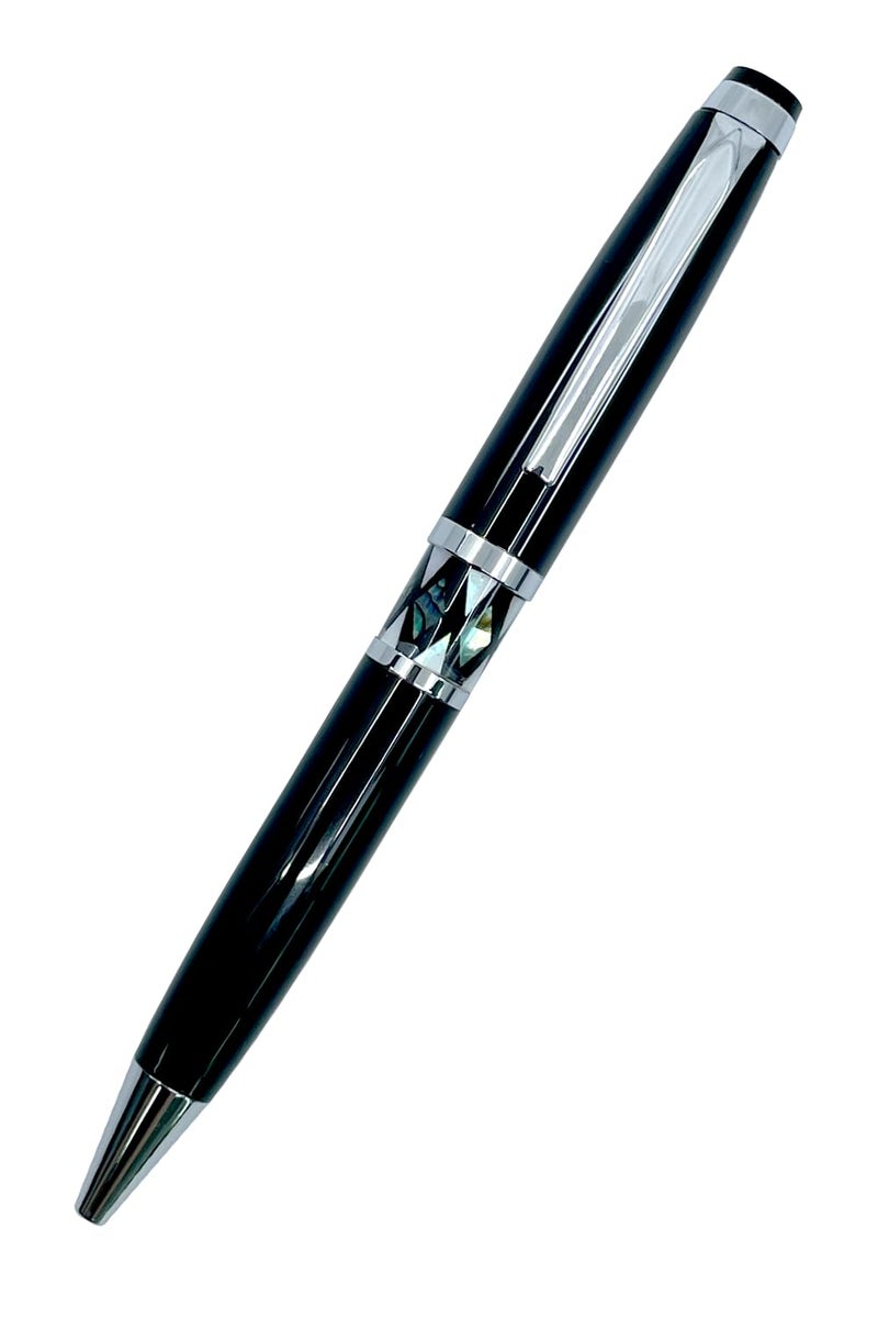 Nacreh Inlay Mother of Pearl Design Handmade Ballpoint Pen Retractable Executive Gift Deluxe Rollerball Point Black Ink (Mother of Pearl) - Image 1